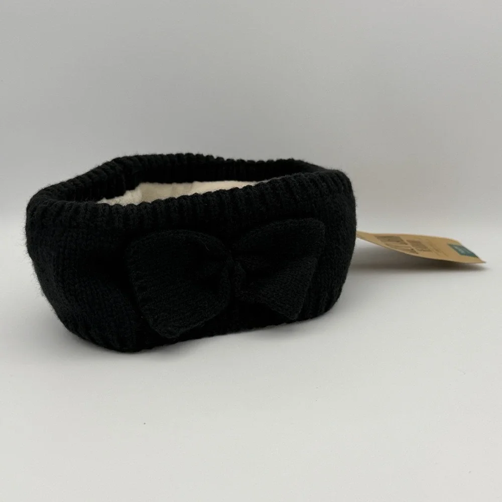 Northeast Outfitters Cozy Cabin Girls Bow Headband Black Winter Youth One Size
